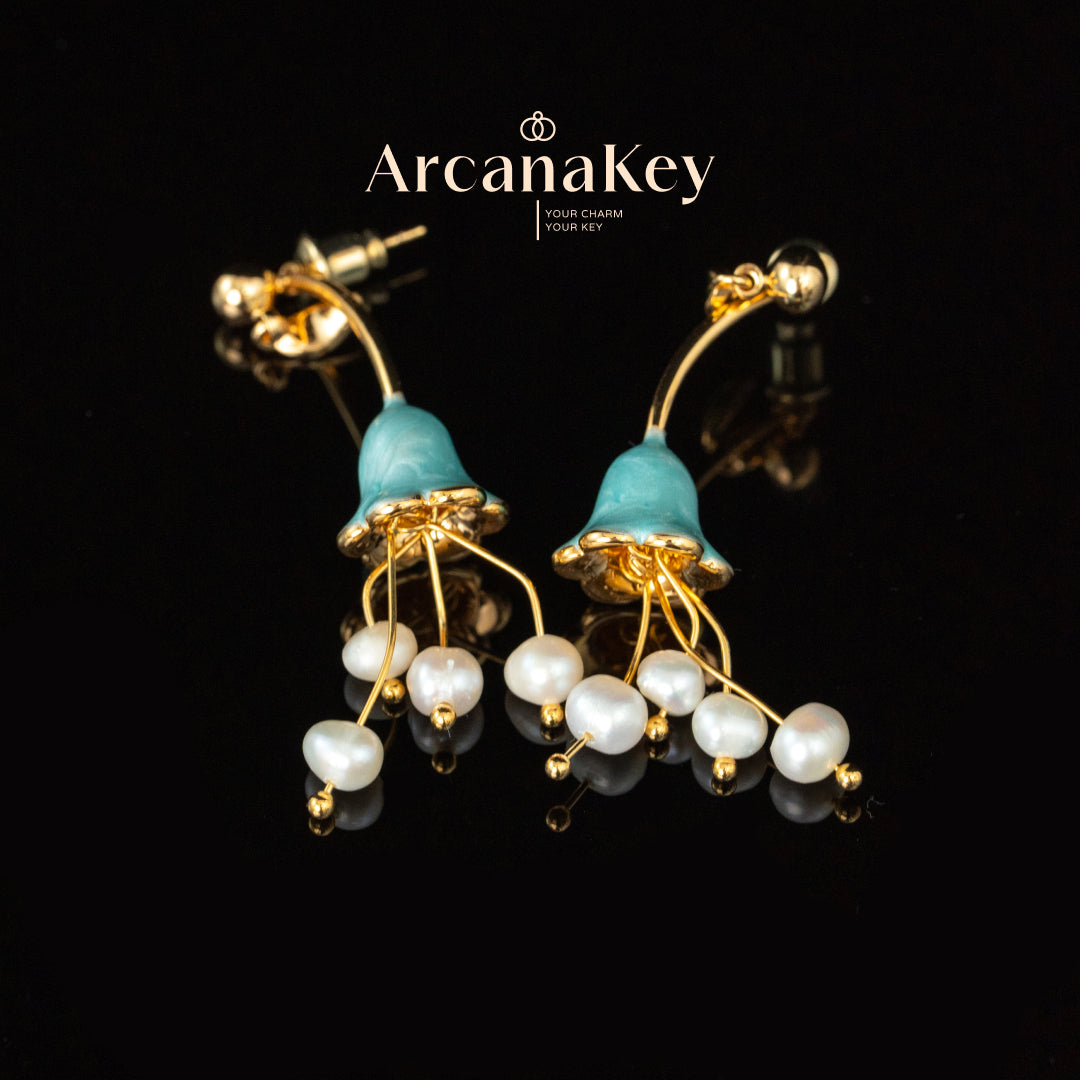Elegant tassel earrings with floral design, soft and feminine, perfect for daily outfits