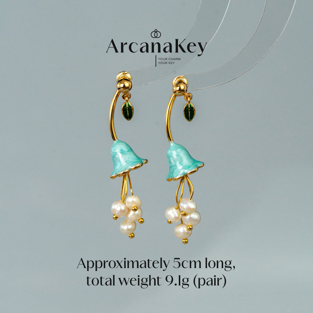 Elegant tassel earrings with floral design, soft and feminine, perfect for daily outfits