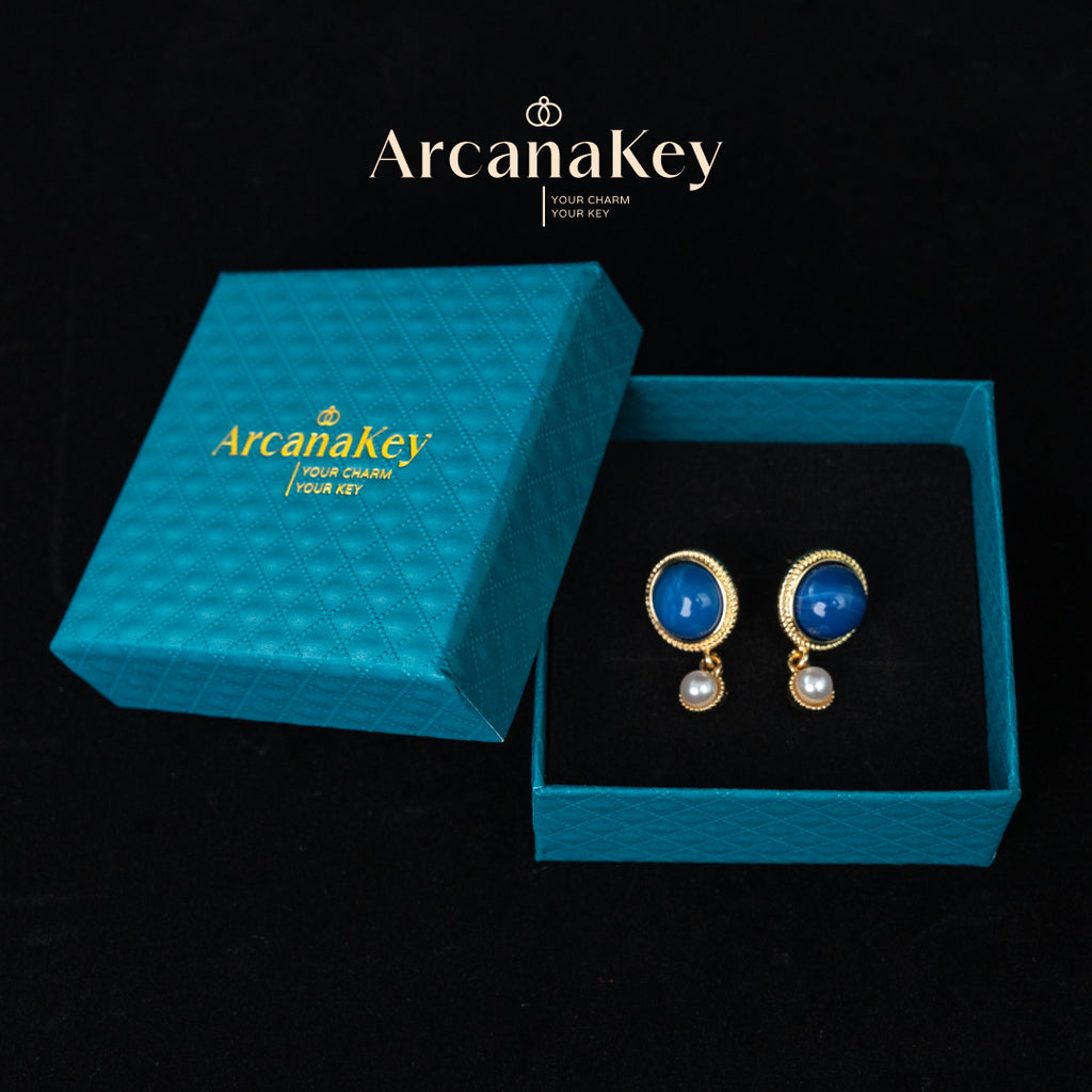 Vintage French-style earrings inspired by the Blue Danube